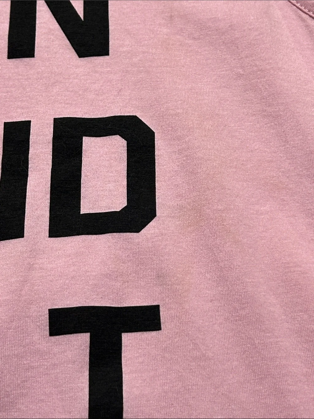 H&M Pink Men's Graphic Swim Tank with Black Text